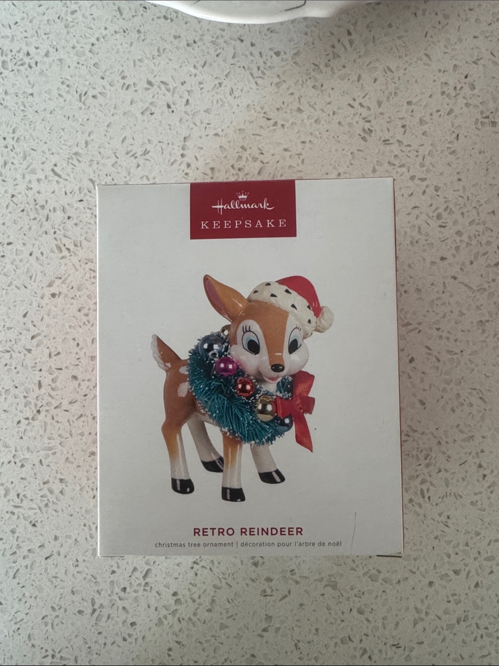 Hallmark Retro Reindeer Ornament - Red, Green, Brown